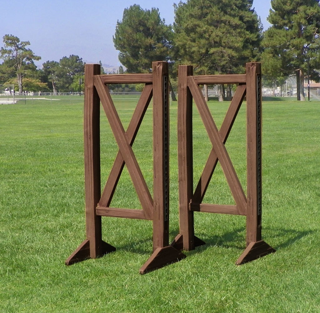 Burlingham Sports Faux Wood Split Rail Standards