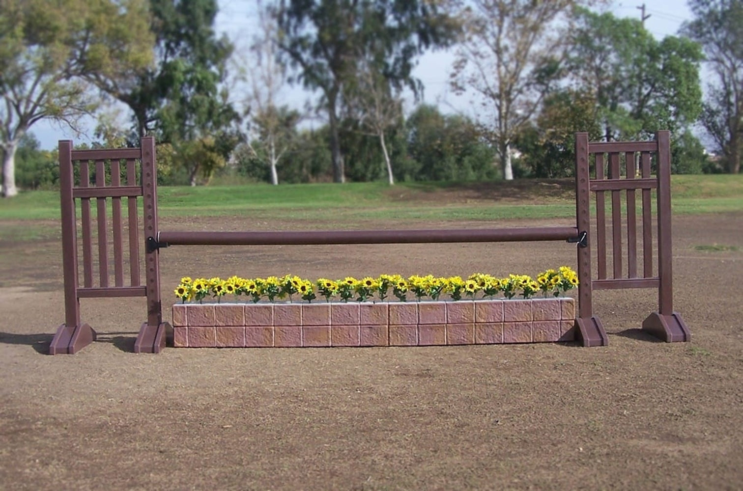 Burlingham Sports Vertical Slat Solid Color 5 Ft Jump Standards