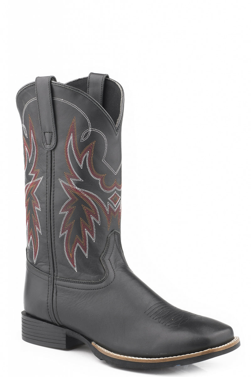 Roper Mens Black Oiled Leather Upper Western Boots