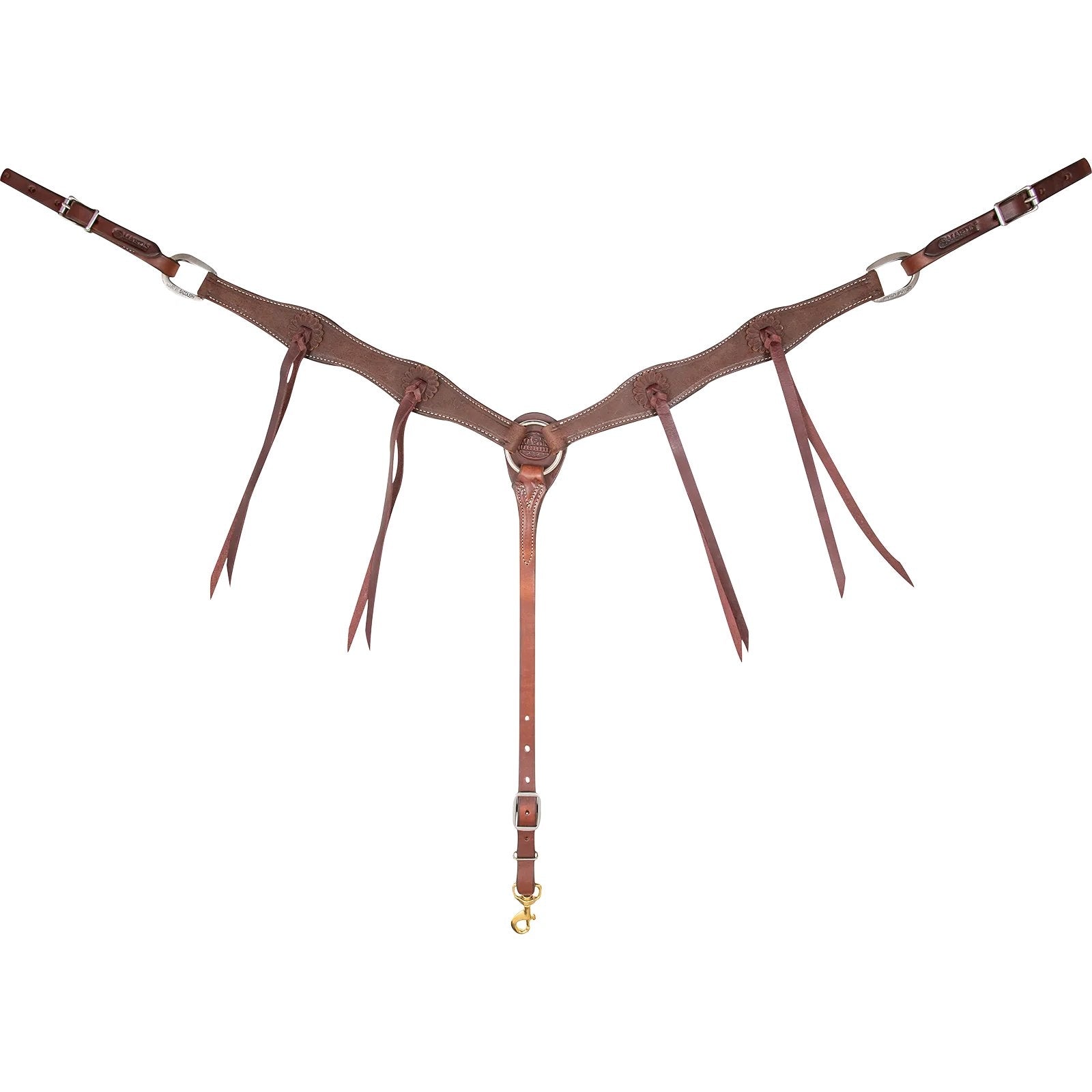 Martin Saddlery 1-1/2" Rosette Strings Breast Collar