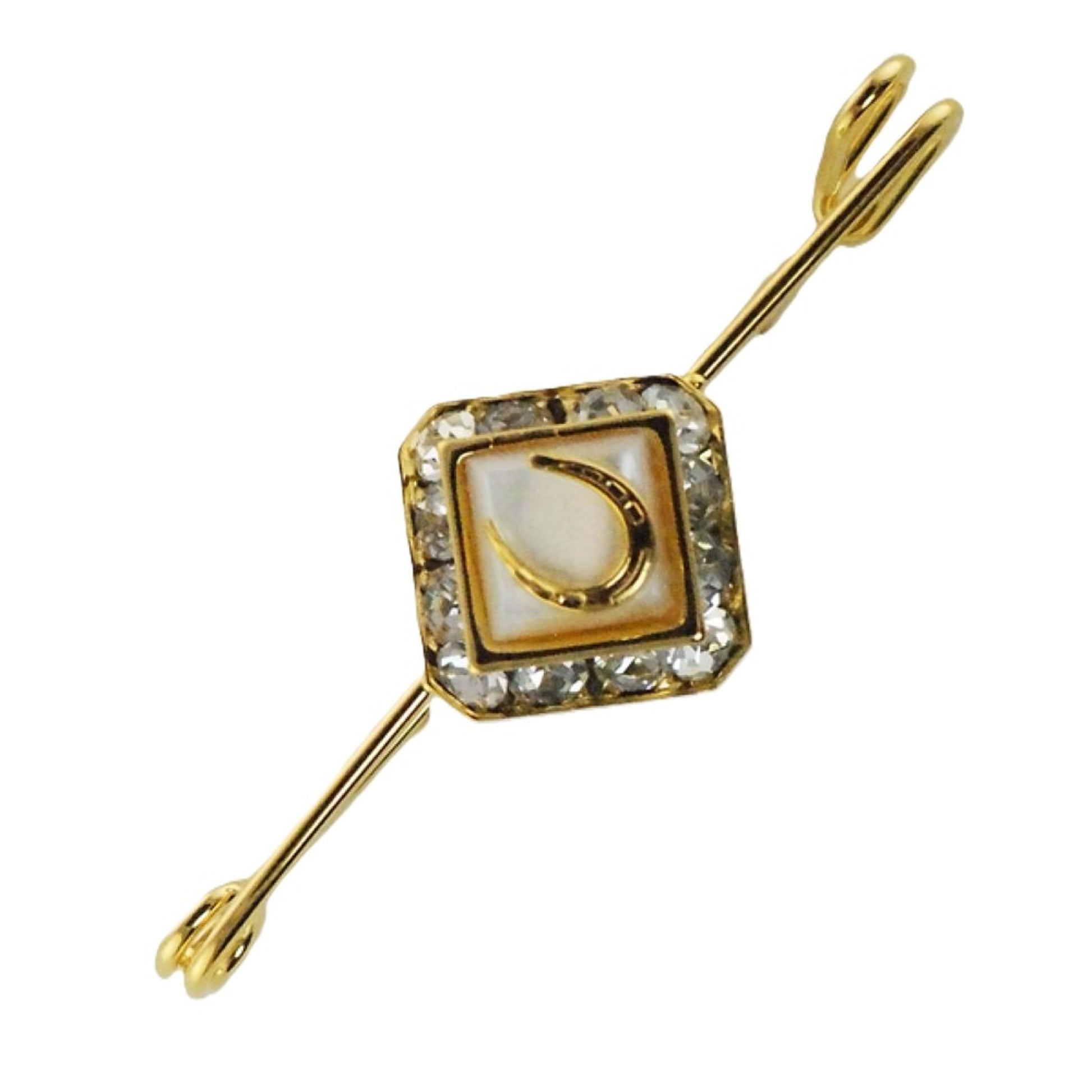 Finishing Touch Horseshoe Stock Pin with Crystals