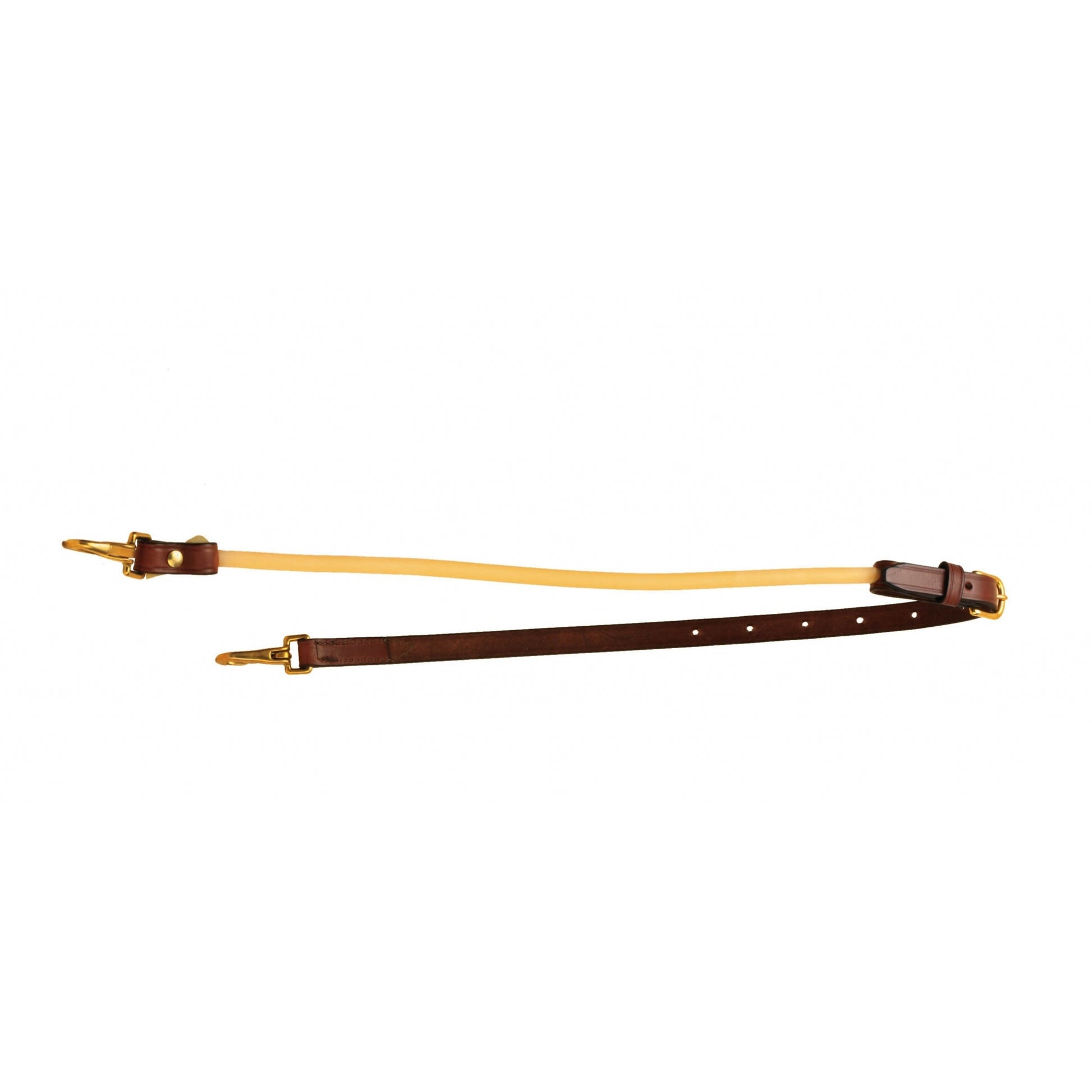 Adjust Leather/Latex TubingSide Rein 38-48 Bk/Gry