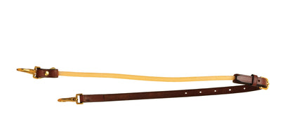 Adjust Leather/Latex TubingSide Rein 38-48 Bk/Gry