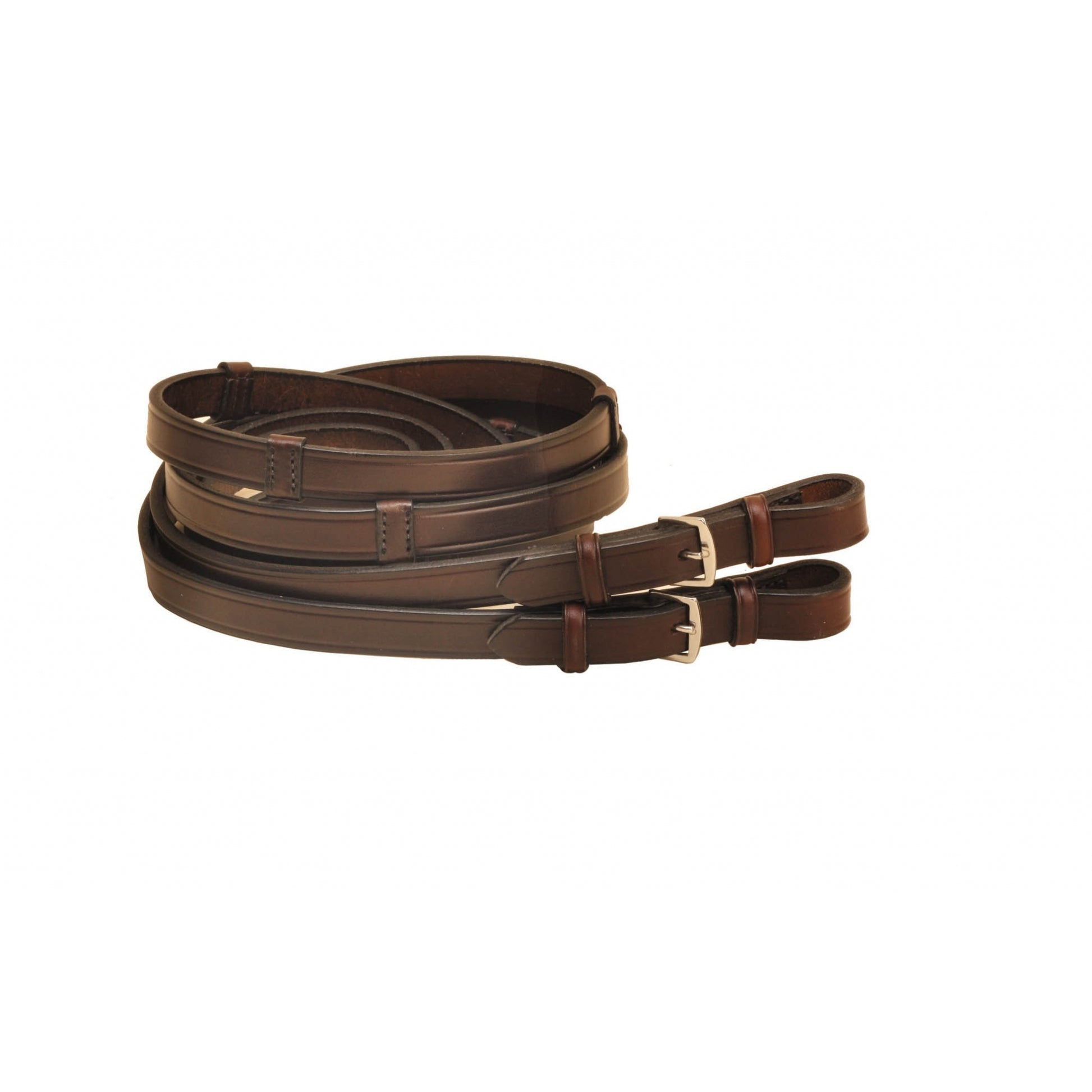 Reins with Buckle Ends And Stops 3/4in x 60in Brn