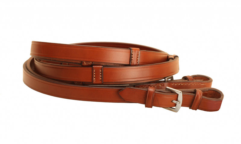 Reins with Buckle Ends And Stops 3/4in x 60in Brn