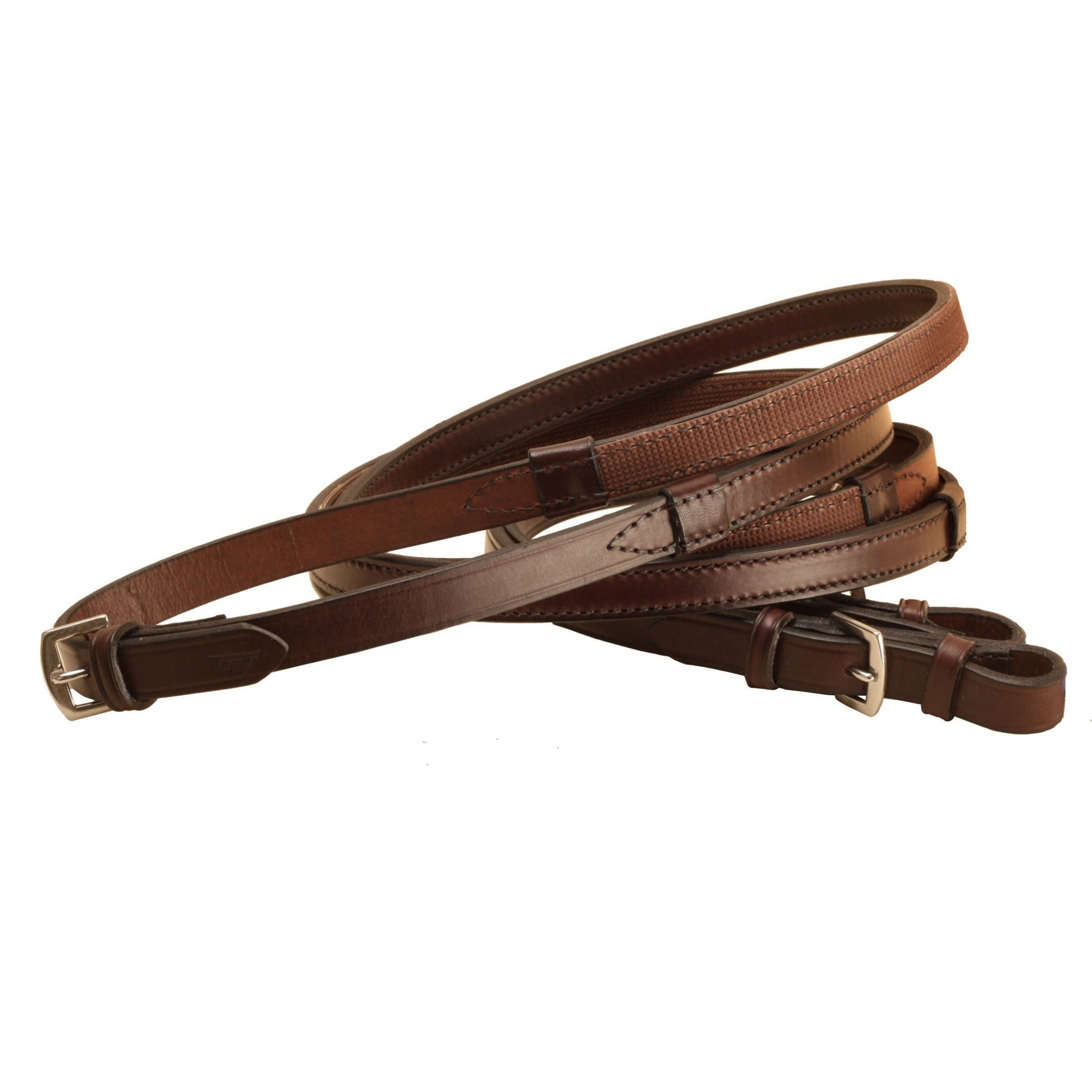 Tory English Reins with Rubber Inside Grip 5/8x54 Brn