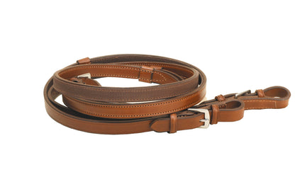 Tory English Reins with Rubber Inside Grip 5/8x54 Brn
