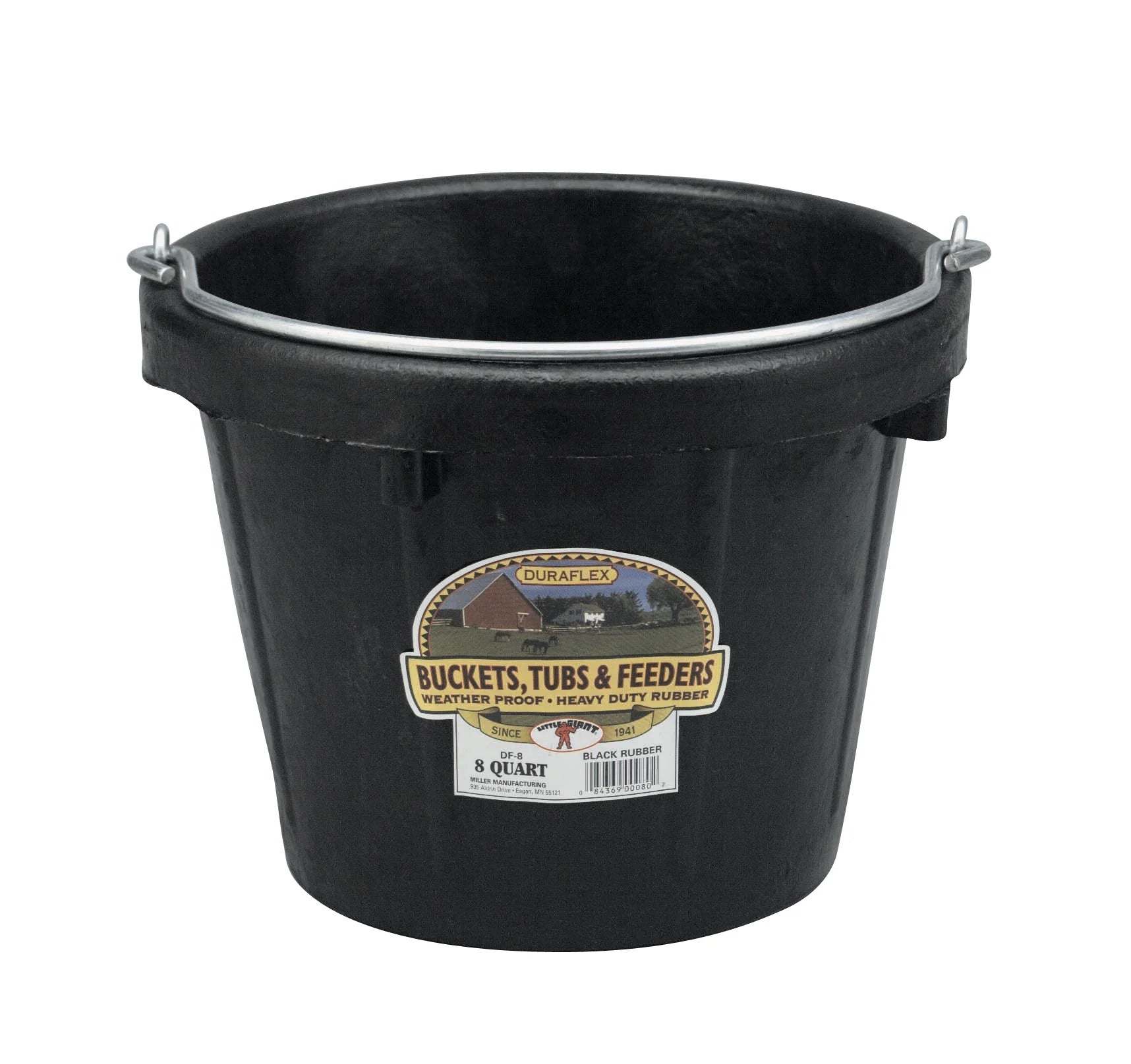 Light Duty Pail Rubber Df 8qt Black