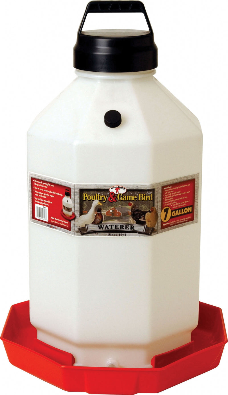 Little Giant Plastic Poultry Waterer 7 Gallon Red