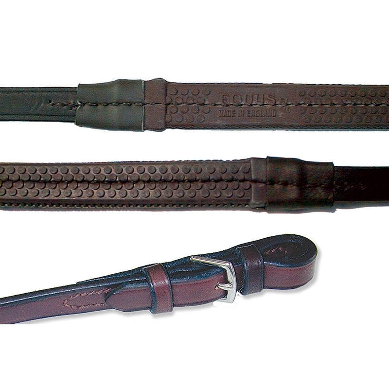 Nunn Finer Fine Pimple Rubber Reins 3/4x60 Blk