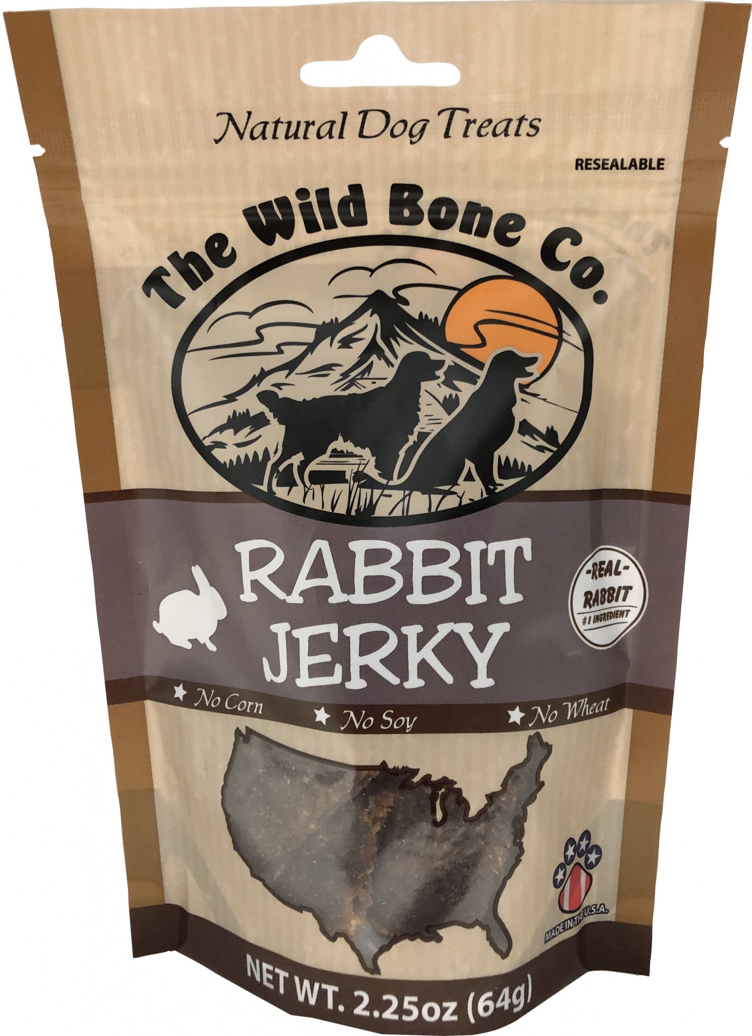 Jerky Natural Dog Treat - Jerky Rabbit 2.25Oz