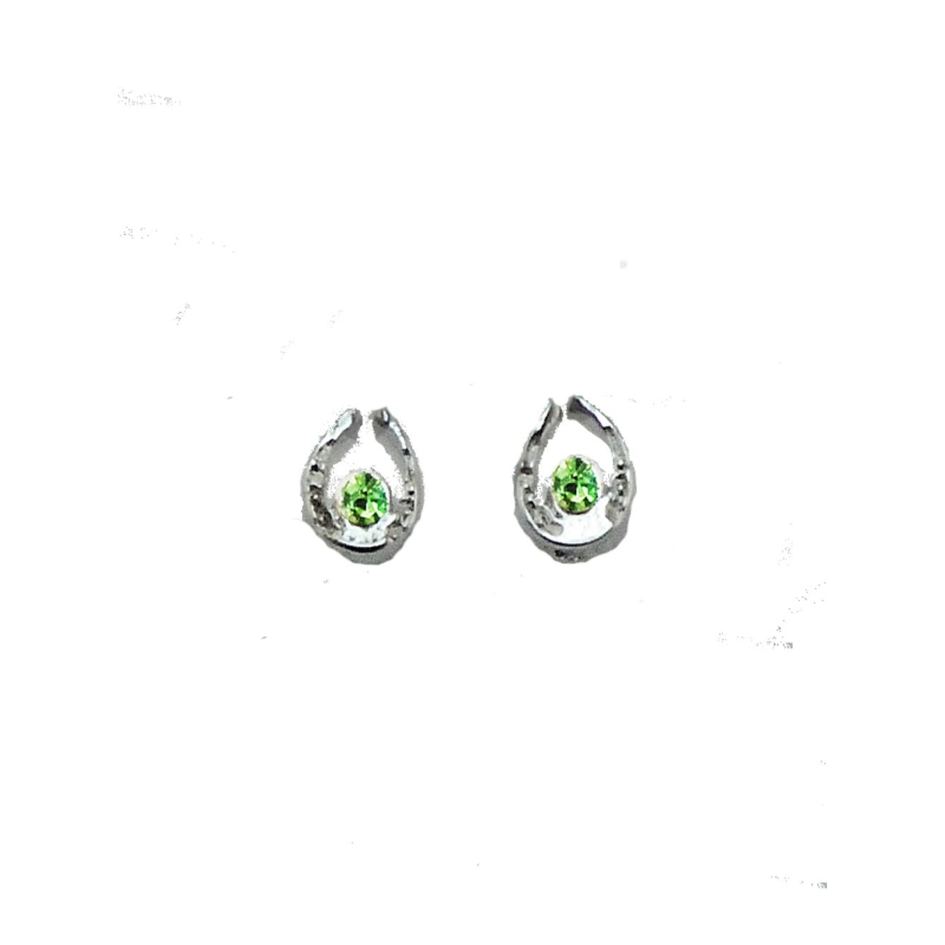 Finishing Touch Hrsshoe Birthstone Earrings Jan