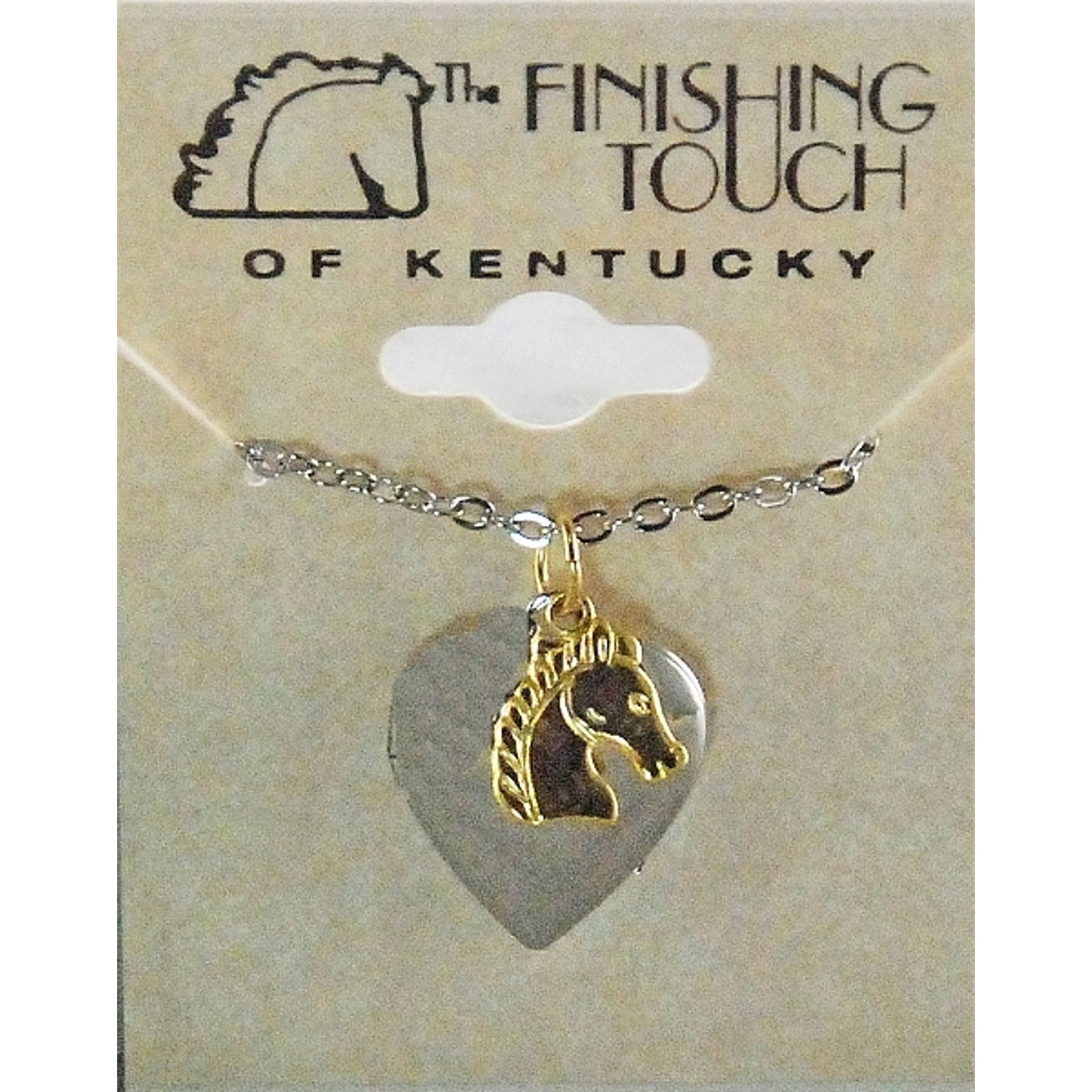 Finishing Touch Heart Locket with Horse Head Necklace