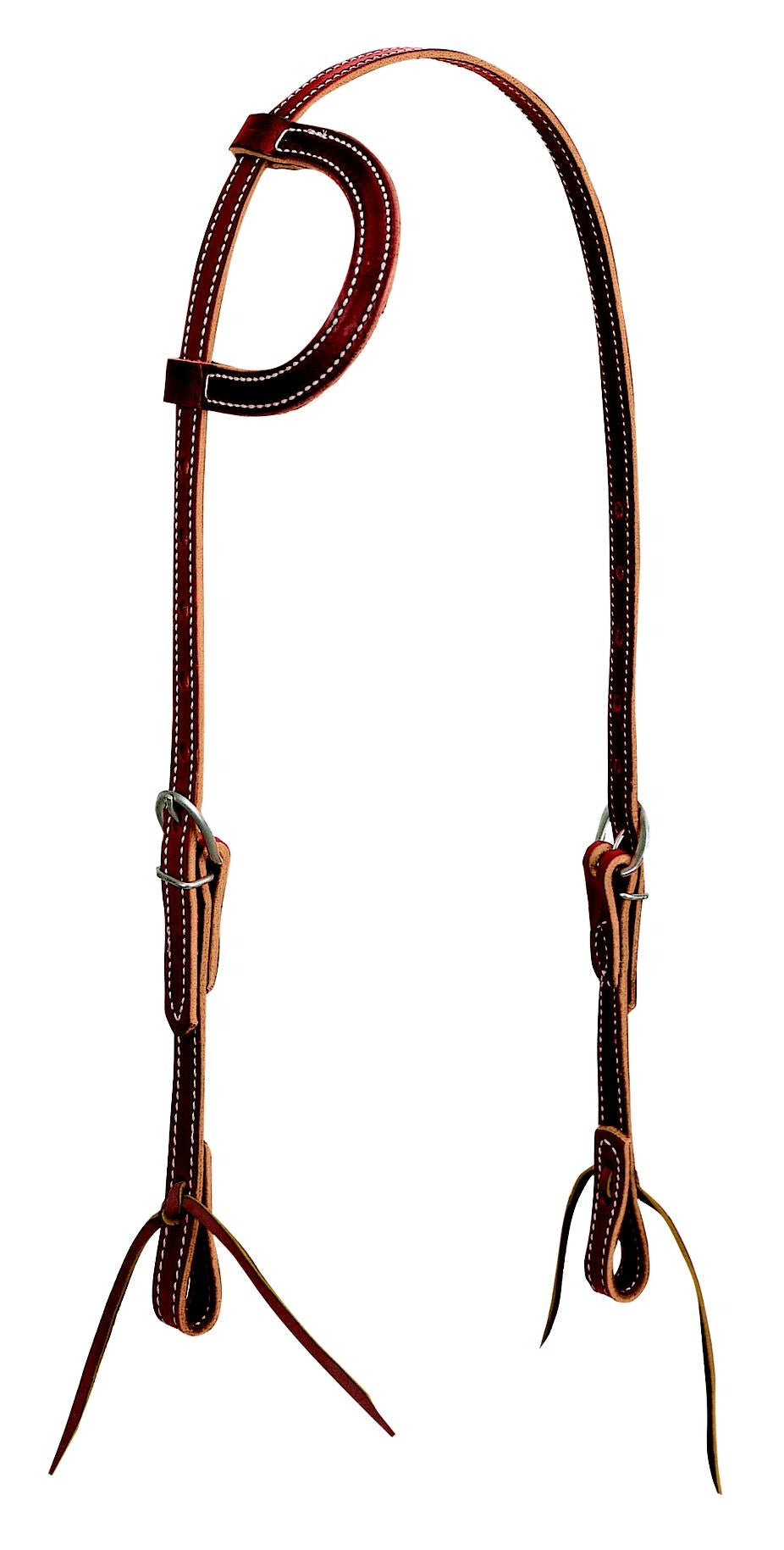 Weaver Brown Latigo Flat Sliding Ear Headstall