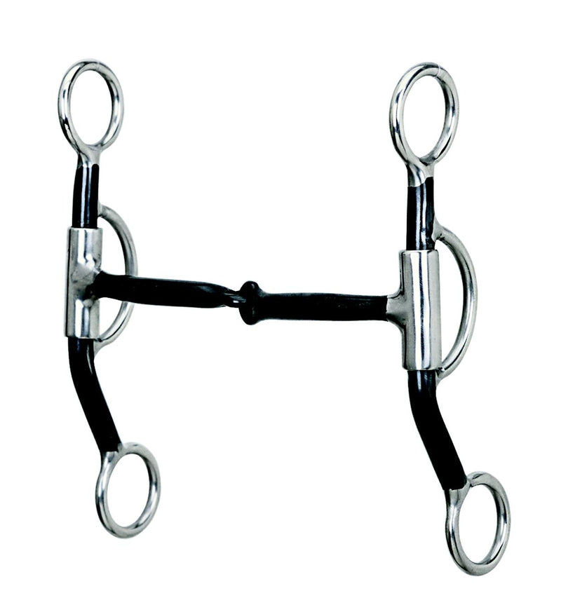 Weaver SS Black Snaffle Double Rein Bit