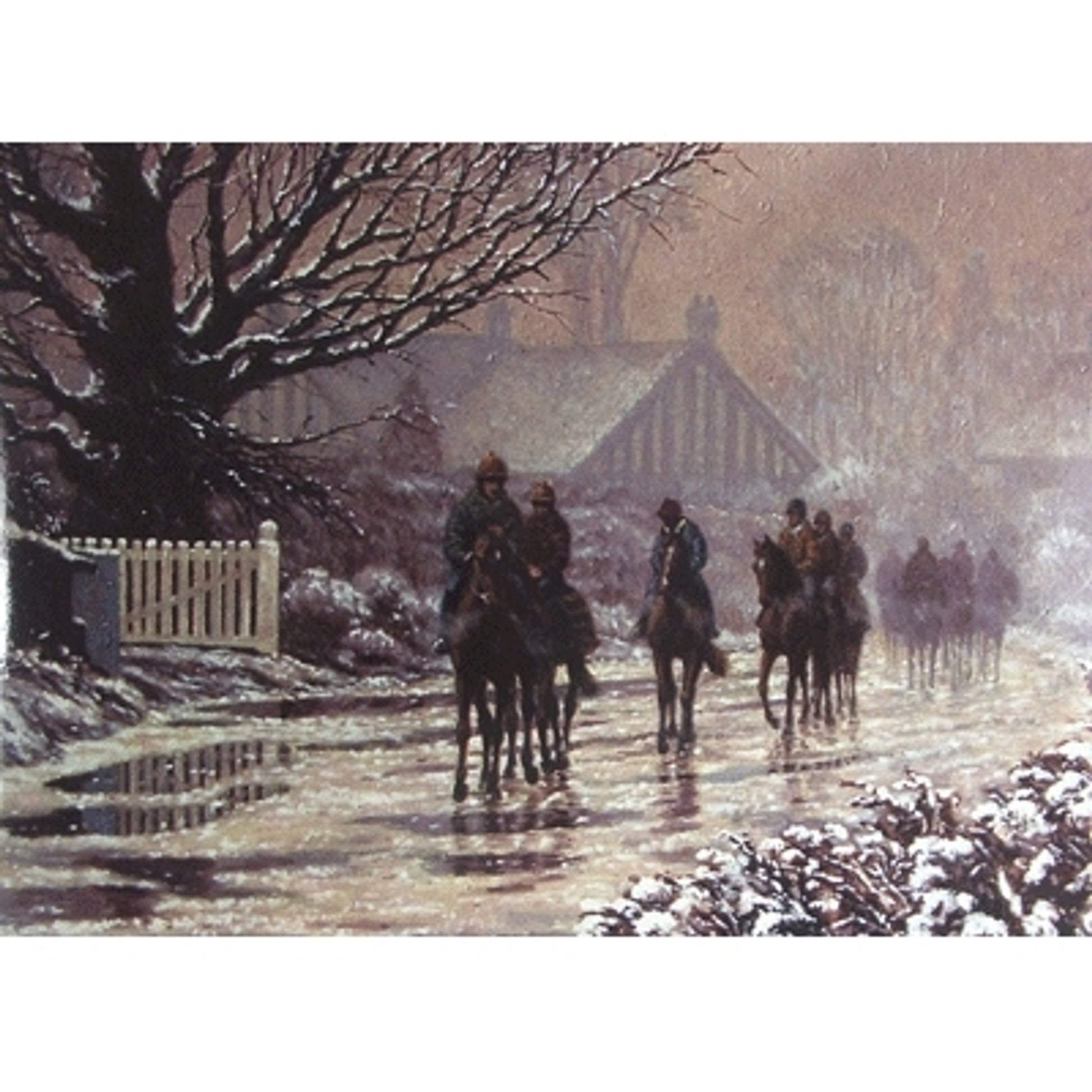 The Thaw Begins (Horse Racing) Blank Greeting Cards - 6 Pack