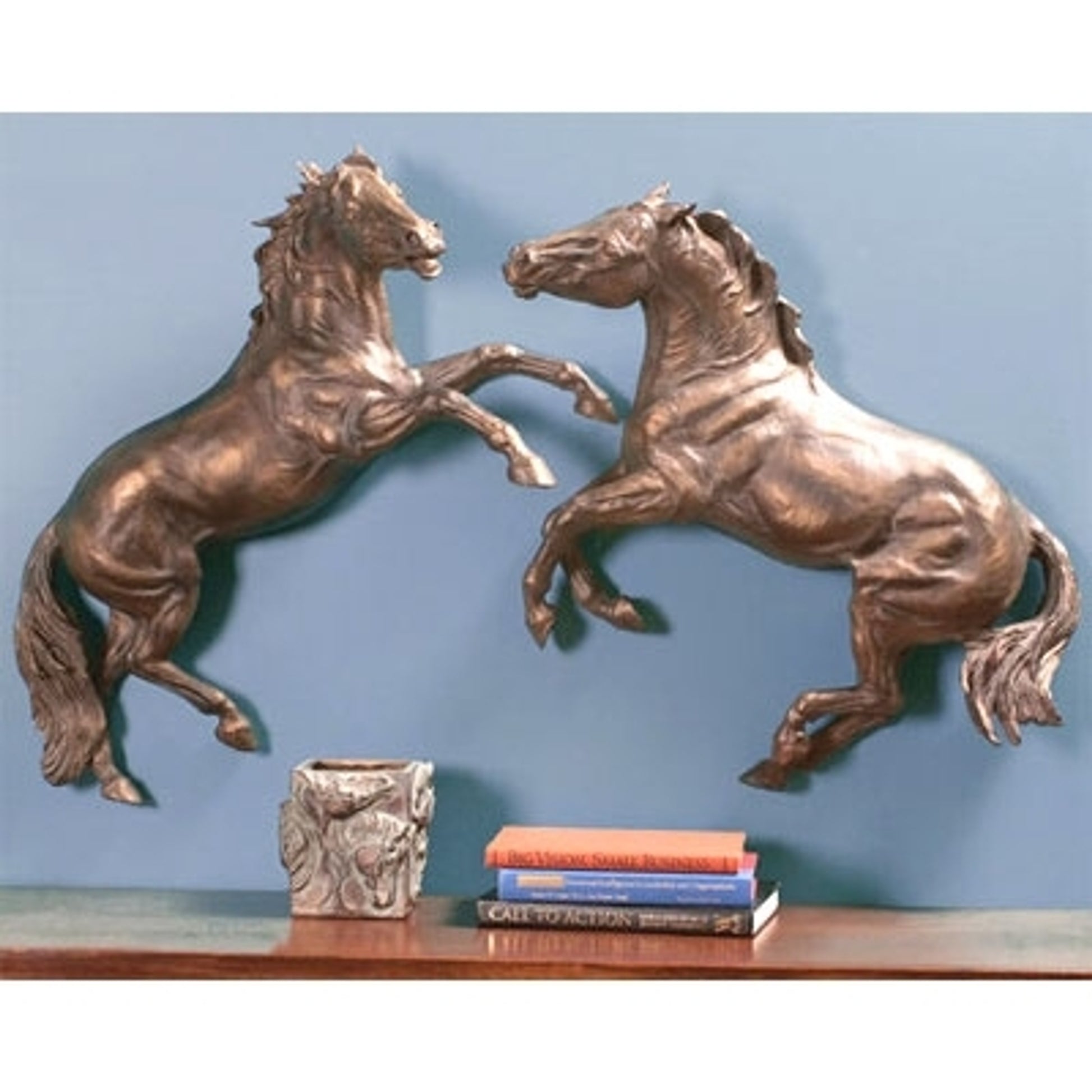 Horse Wall Sculptures - Set of 2