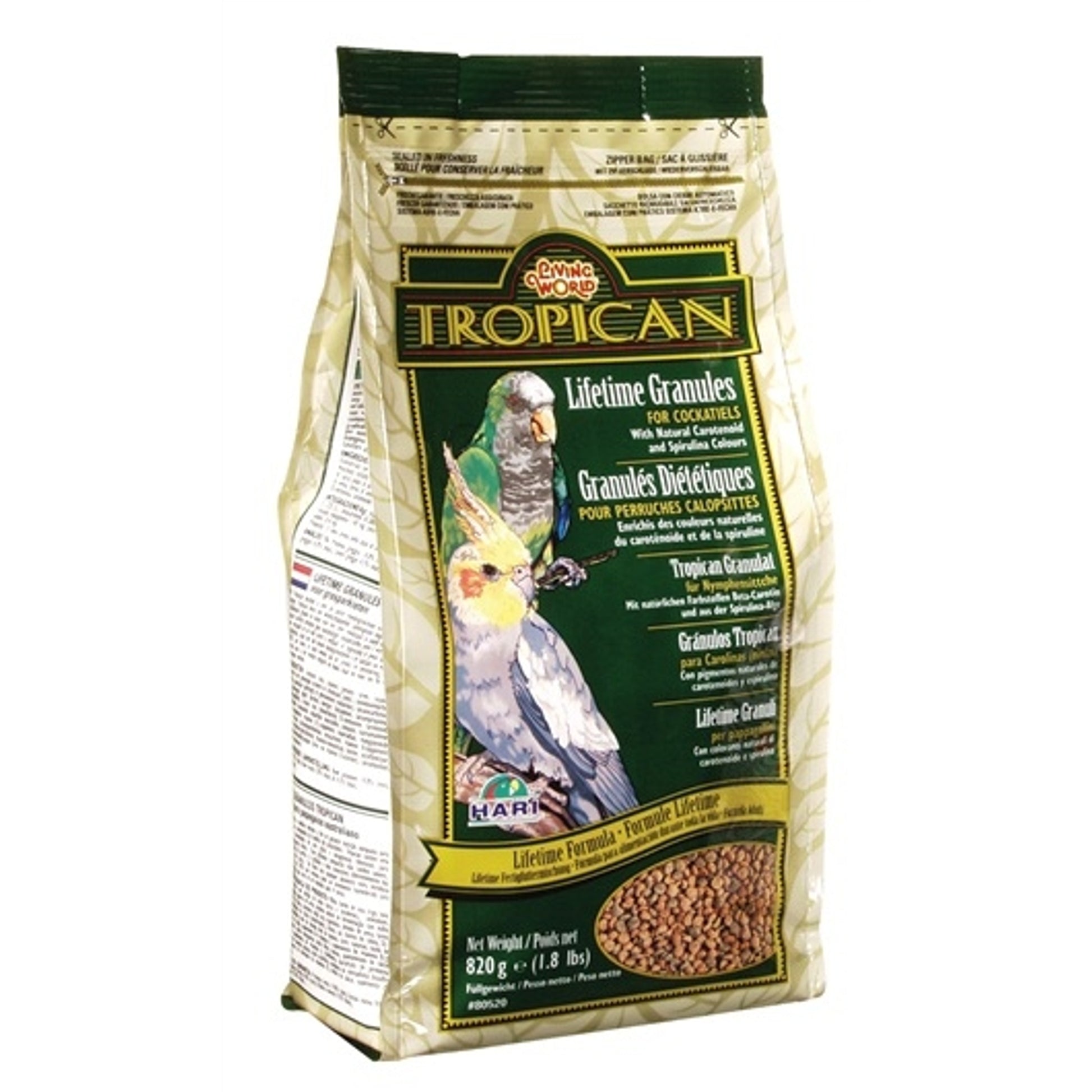 Tropican Lifetime Cockatiel Formula Granules