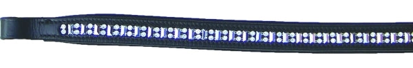Shannon Double Rhinestone Silver Bar Browband