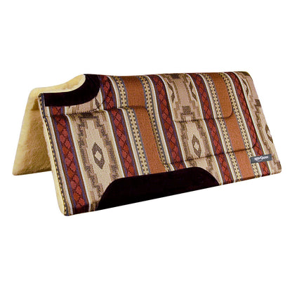 REINSMAN Square Cutback/Built-Up Fleece Herculon Pad - Running Bull Onyx Print