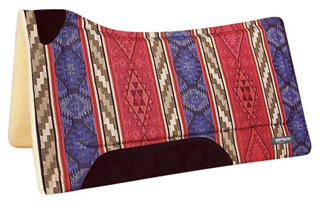 Reinsman Square Fleece Contoured Herculon Pad - Crow Rust Print