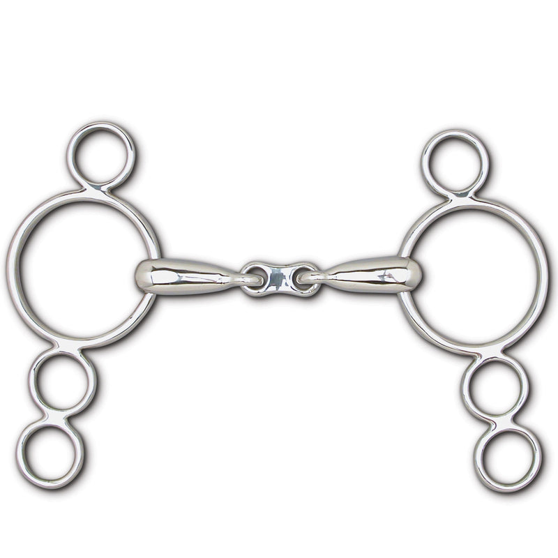 Toklat Hollow Mouth French Snaffle 4-Ring Gag 5