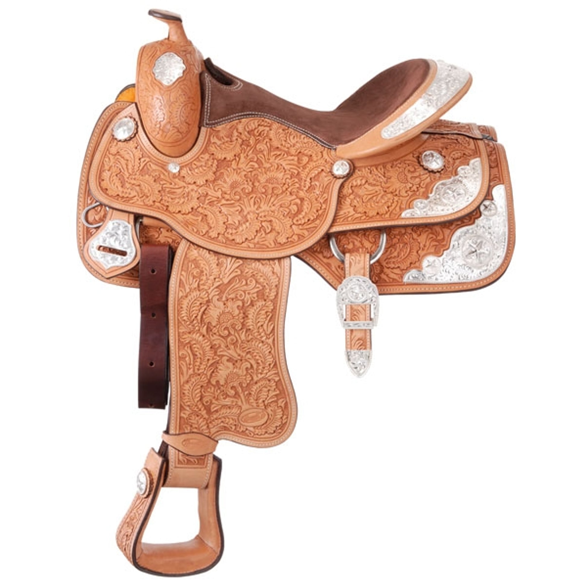 Silver Royal Premium Grandview Silver Show Saddle - Silver Star Trim
