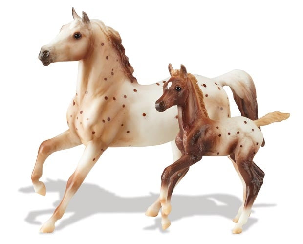 Breyer Chestnut Semi-Leopard Mare Foal Set