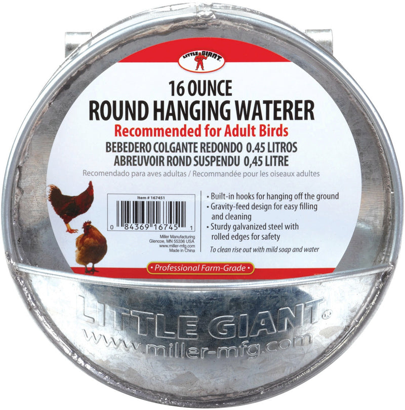 Little Giant Round Hanging Poultry Waterer