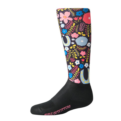 Noble Equestrian Girls Over The Calf Peddies - Horseshoe Bouquet