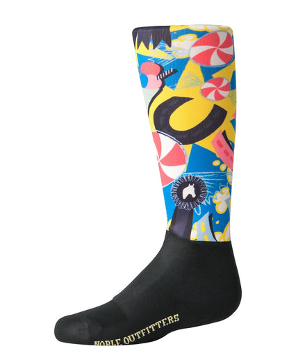 Noble Equestrian Girls Over The Calf Peddies - Horseshoe Bouquet