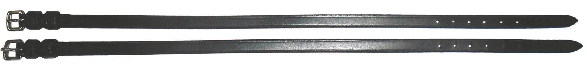 Hdr Leather Spur Straps with Plain Buckle 16 Black