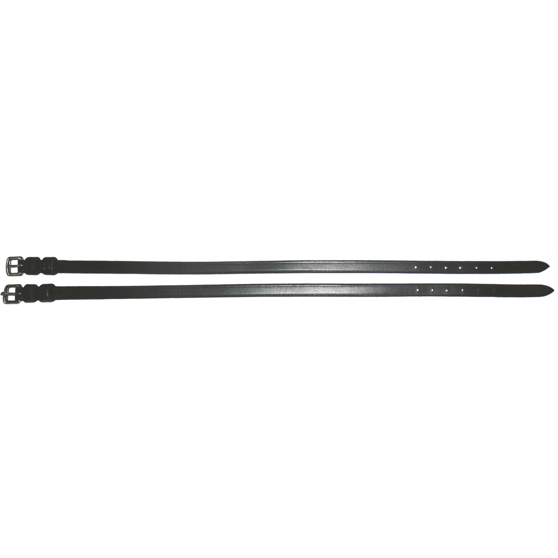 Hdr Leather Spur Straps with Plain Buckle 16 Black