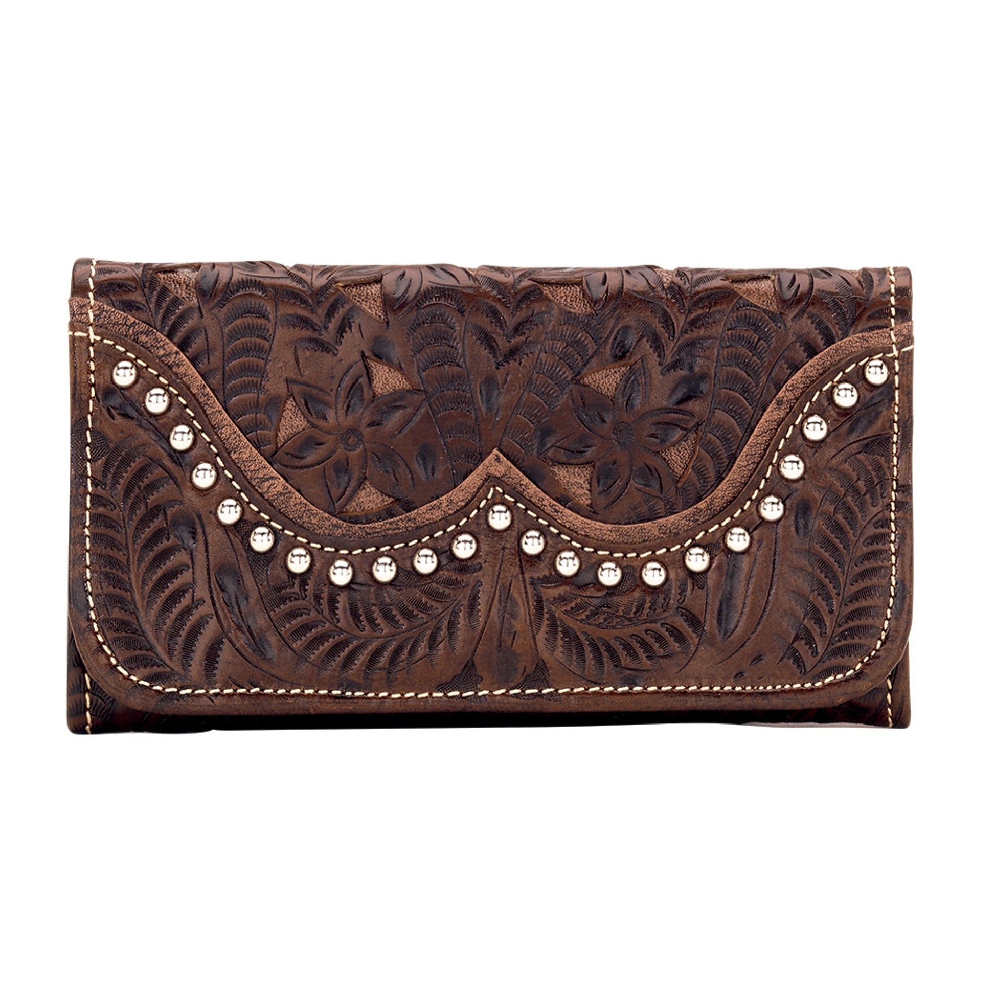 AMERICAN WEST Annie's Secret Tri-Fold Wallet - Chocolate Brown