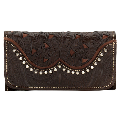 AMERICAN WEST Annie's Secret Tri-Fold Wallet - Chocolate Brown