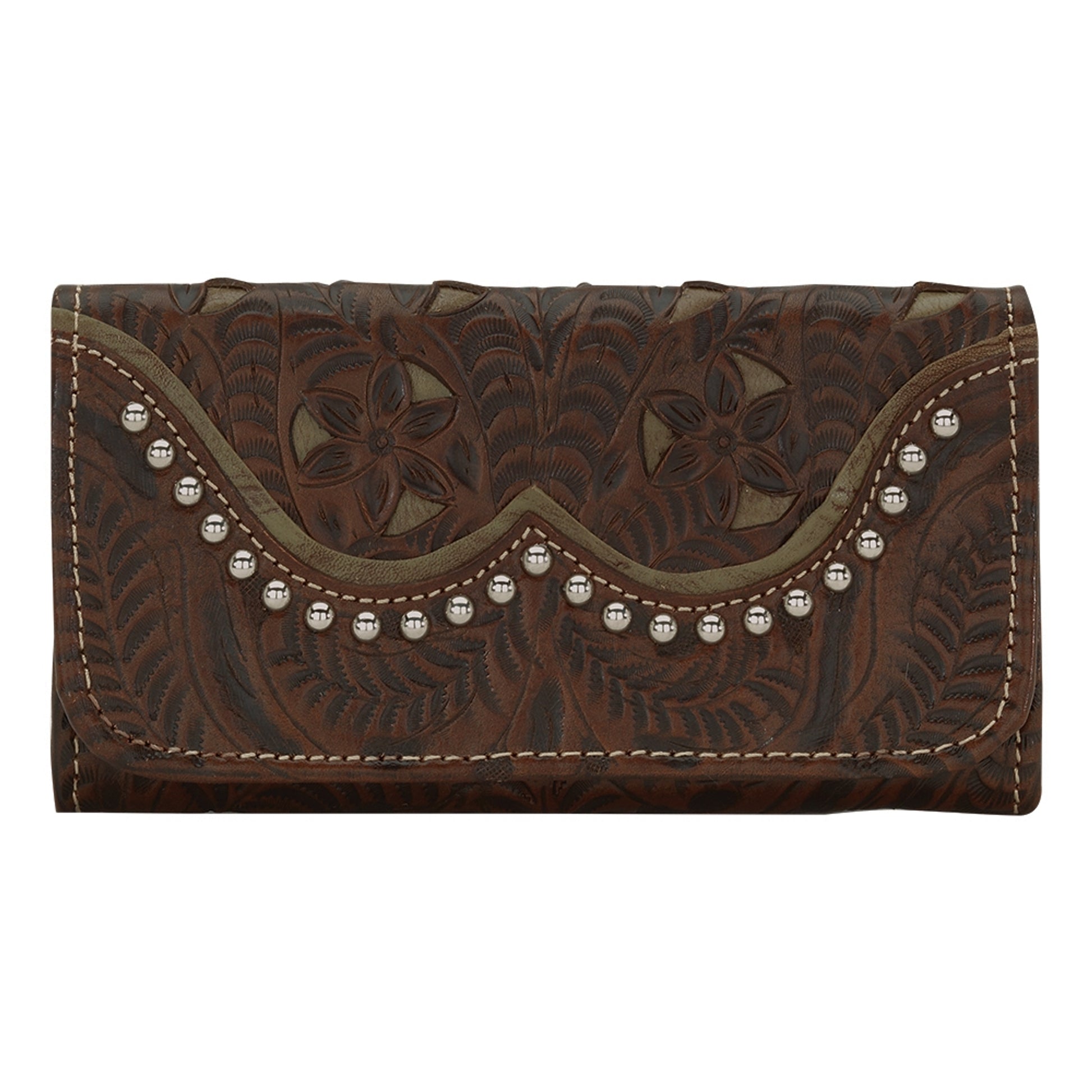 AMERICAN WEST Annie's Secret Tri-Fold Wallet - Chocolate Brown