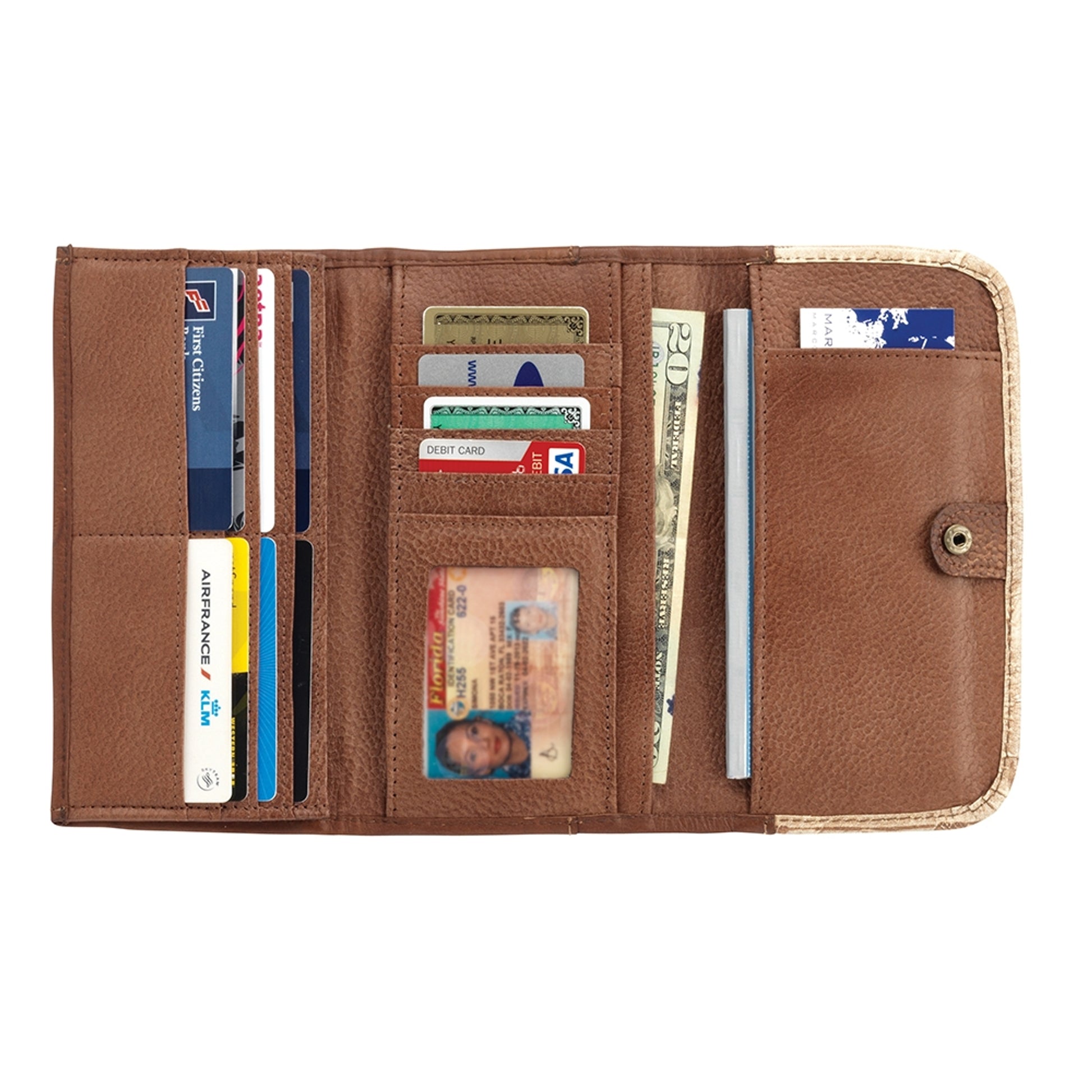 AMERICAN WEST Canyon Creek Tri-fold Wallet - Golden Tan