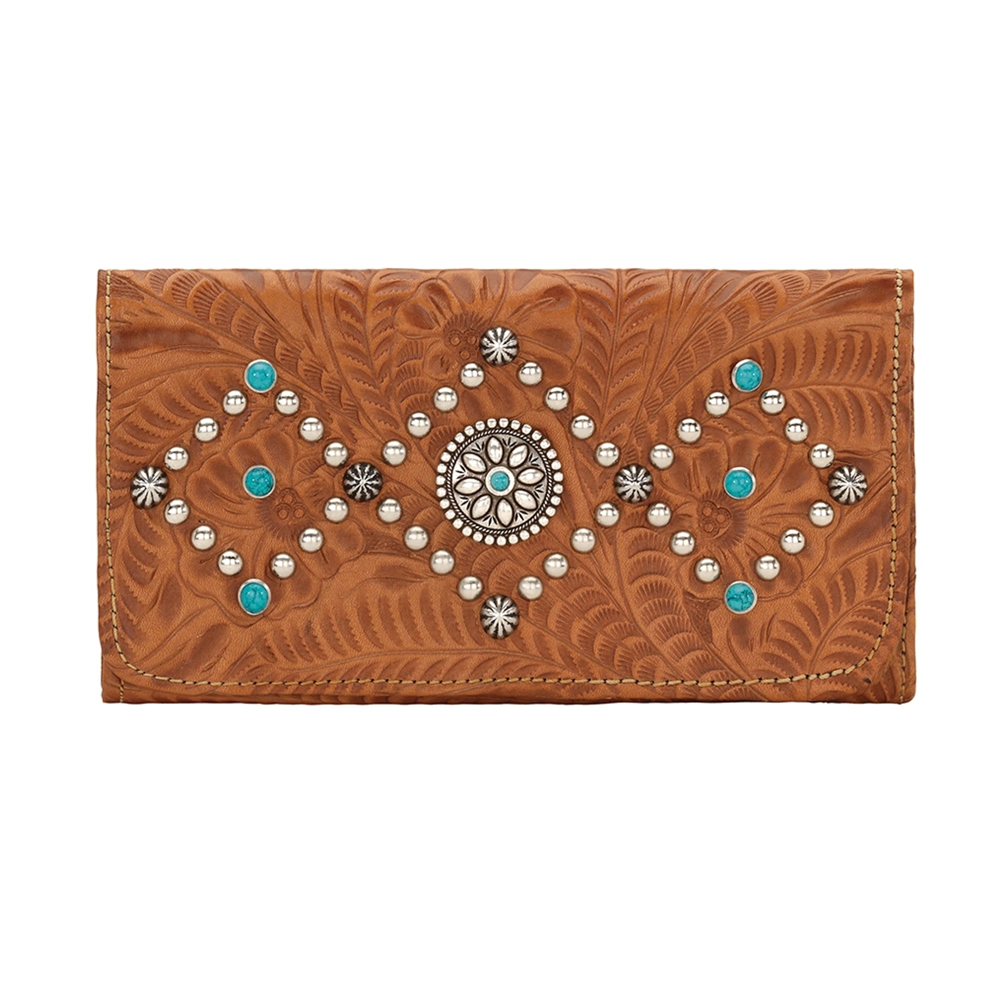 AMERICAN WEST Canyon Creek Tri-fold Wallet - Golden Tan