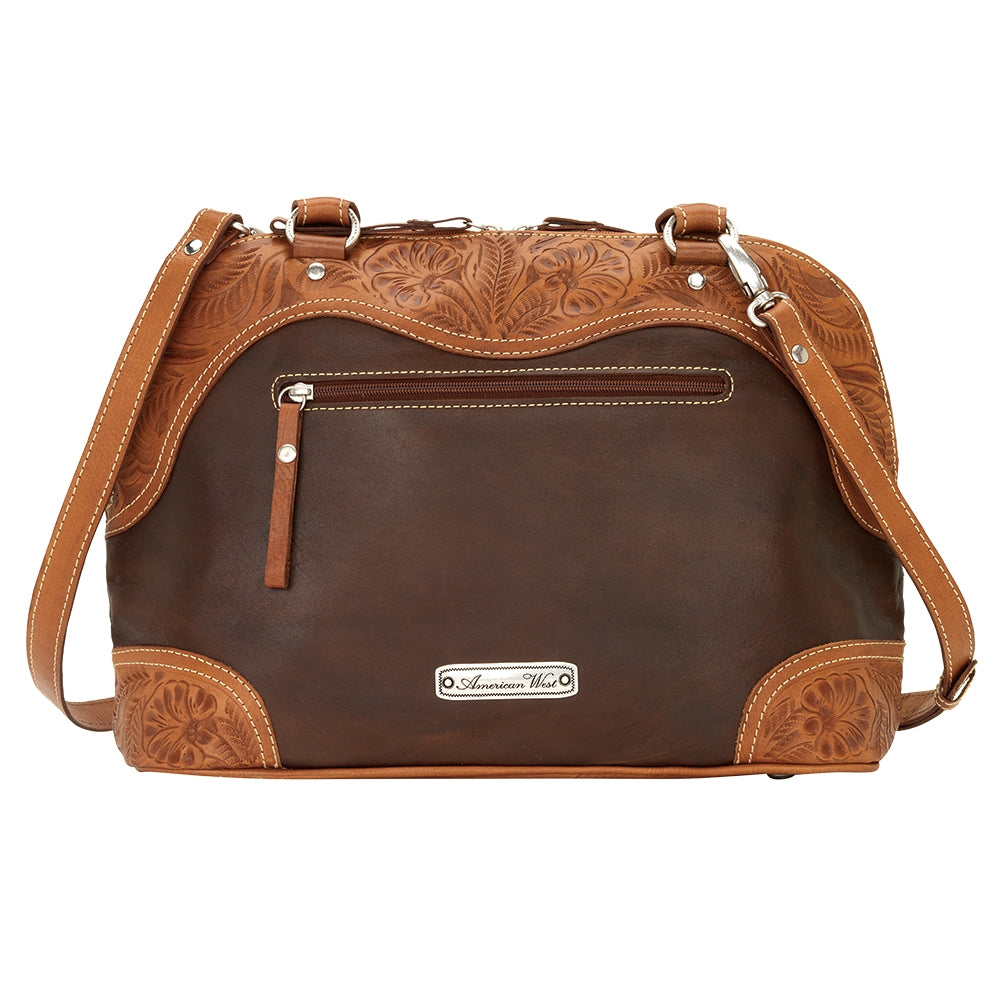 AMERICAN WEST Chestnut Ridge Zip-Around Satchel/Crossbody Bag