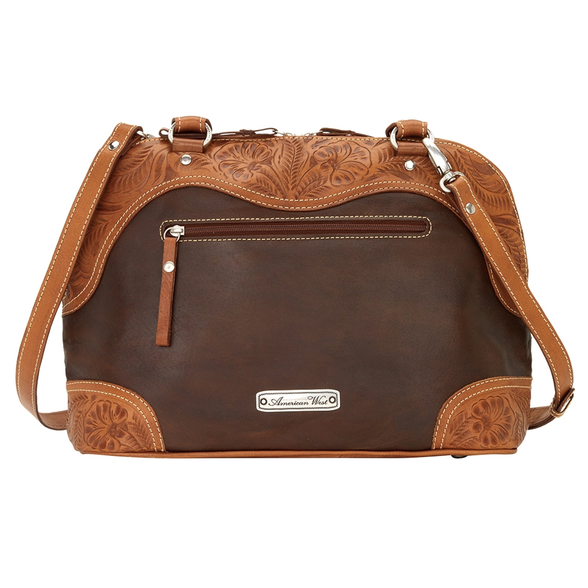 AMERICAN WEST Chestnut Ridge Zip-Around Satchel/Crossbody Bag