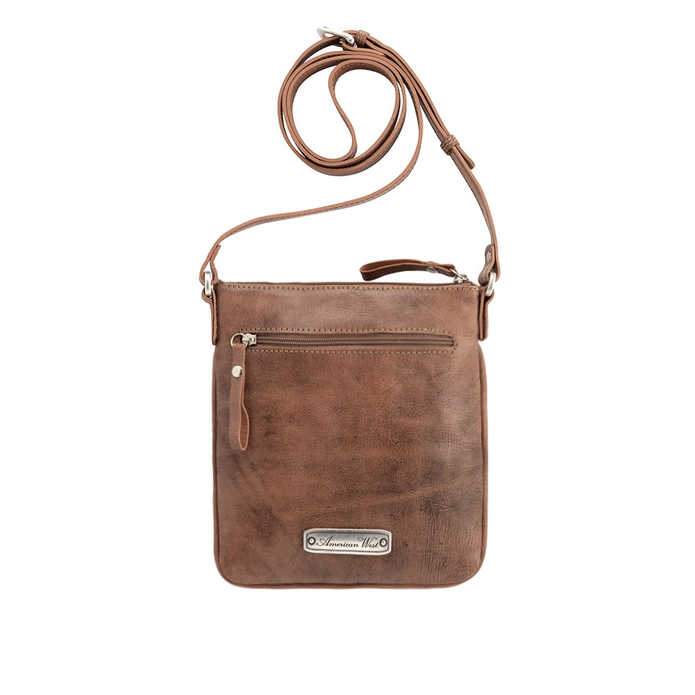 AMERICAN WEST Moon Dancer Crossbody Bag/Wallet - Rose/Sand