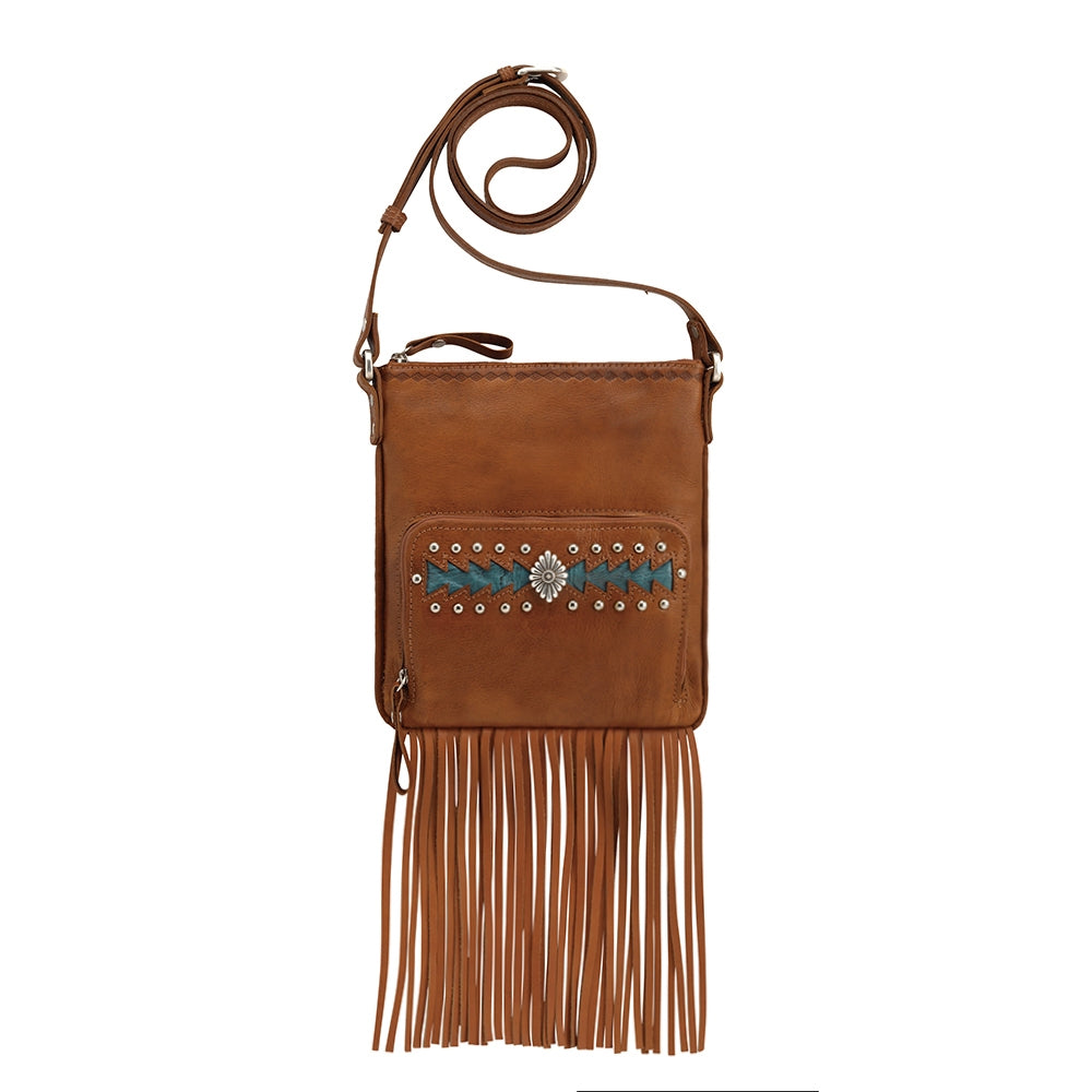 AMERICAN WEST Moon Dancer Crossbody Bag/Wallet - Rose/Sand