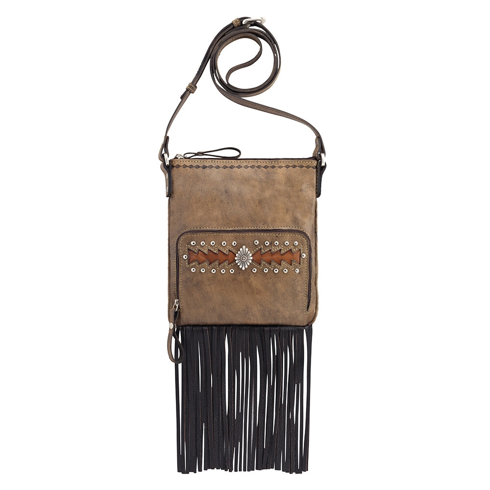 AMERICAN WEST Moon Dancer Crossbody Bag/Wallet - Rose/Sand
