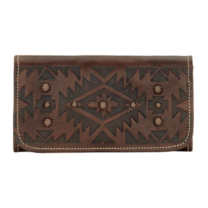 AMERICAN WEST Mystic Shadow Tri-Fold Wallet - Tan