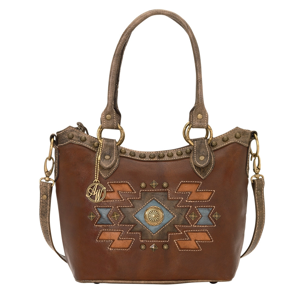 AMERICAN WEST Zuni Passage Convertible Zip Top Bucket Tote
