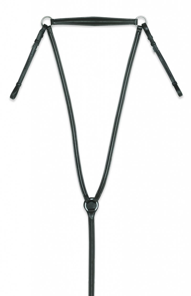 Camelot Plain Raised Breastplate Horse Black
