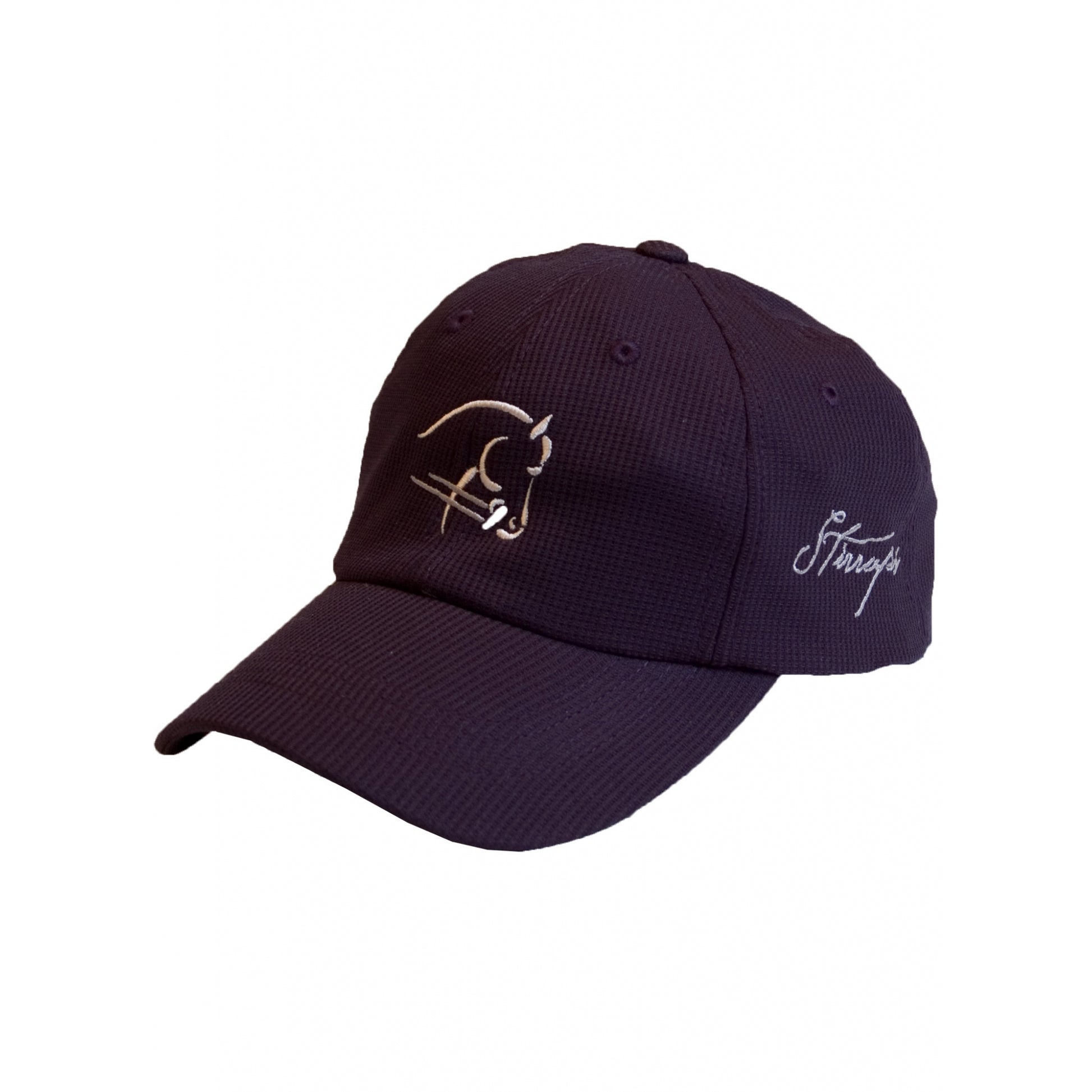 Stirrups Ladies Horsehead Outline Embroidered Wicking Adj. Cap