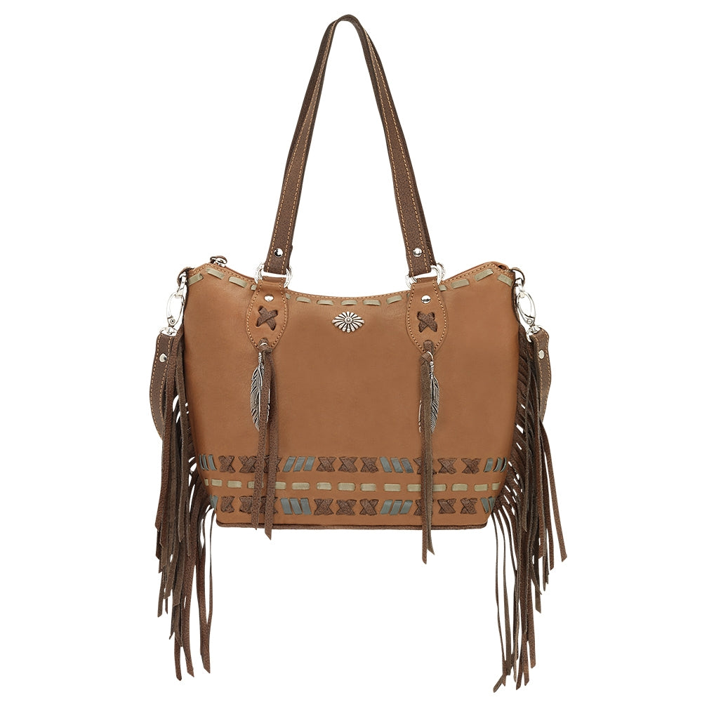 American West Mohican Melody Convertible Zip Top Bucket Tote