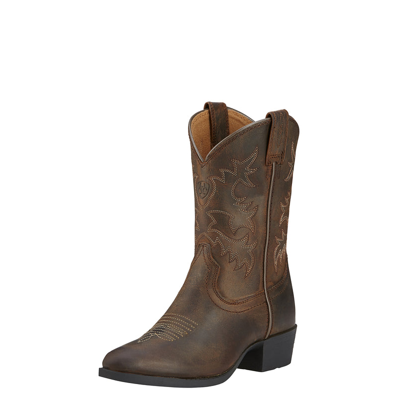 Ariat Kids Heritage Western Boots -Distressed Brown