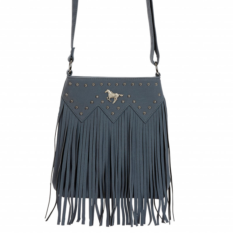 Fringed Crossbody Horse Nailhead Purse